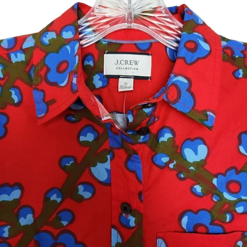 J.Crew Collection Classic-fit Button Down Shirt in Lattice Floral Size 0